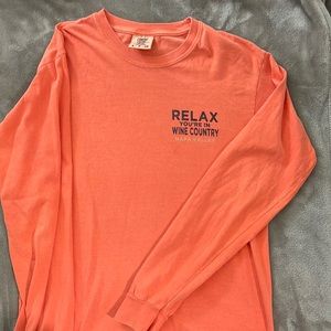 Napa Valley | t-shirt | Long sleeve | coral | SMALL